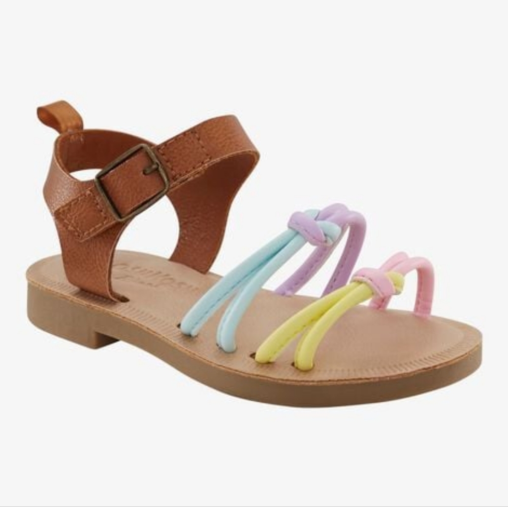 New With Tags OshKosh B'gosh‎ Size 6 Toddler Strappy Pastel Sandals